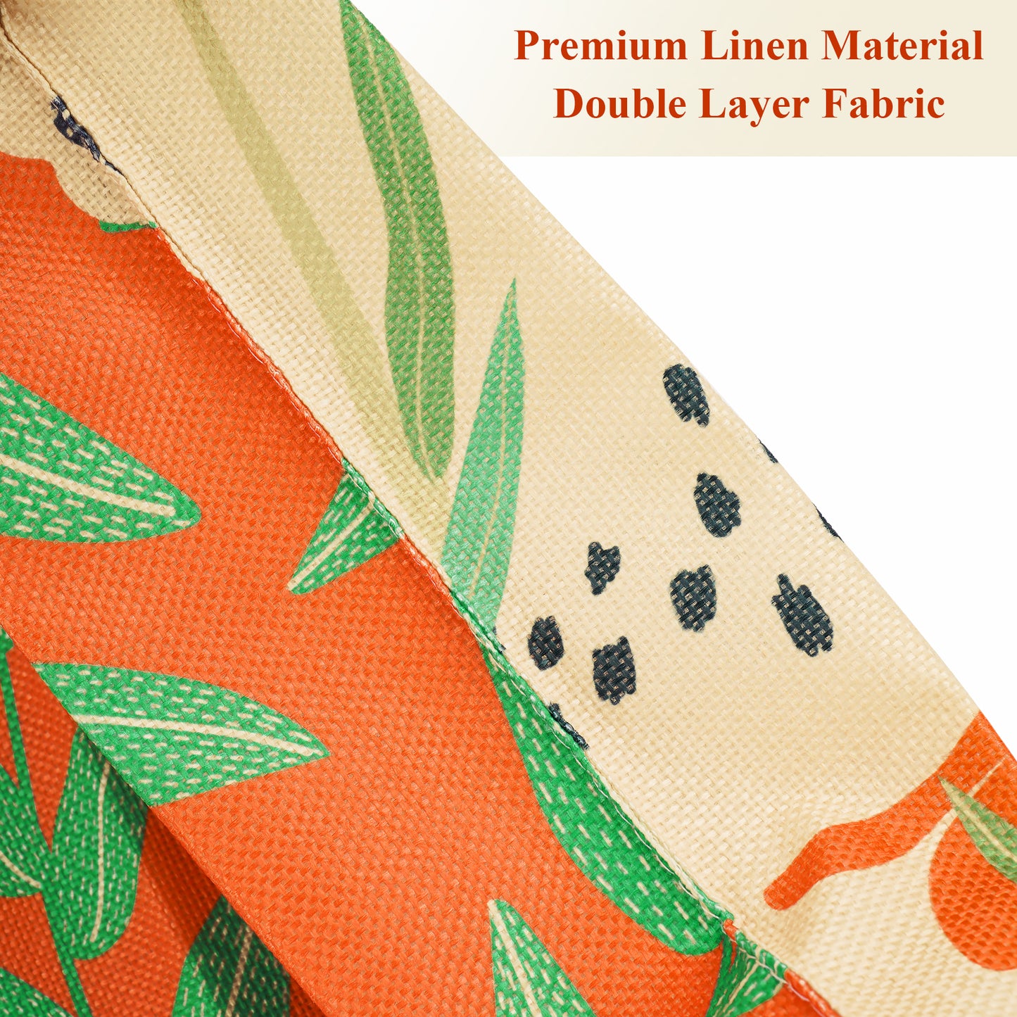 Pure Linen Placemats Set of 6 with Double-Sided Spring Floral Patterns Mashine