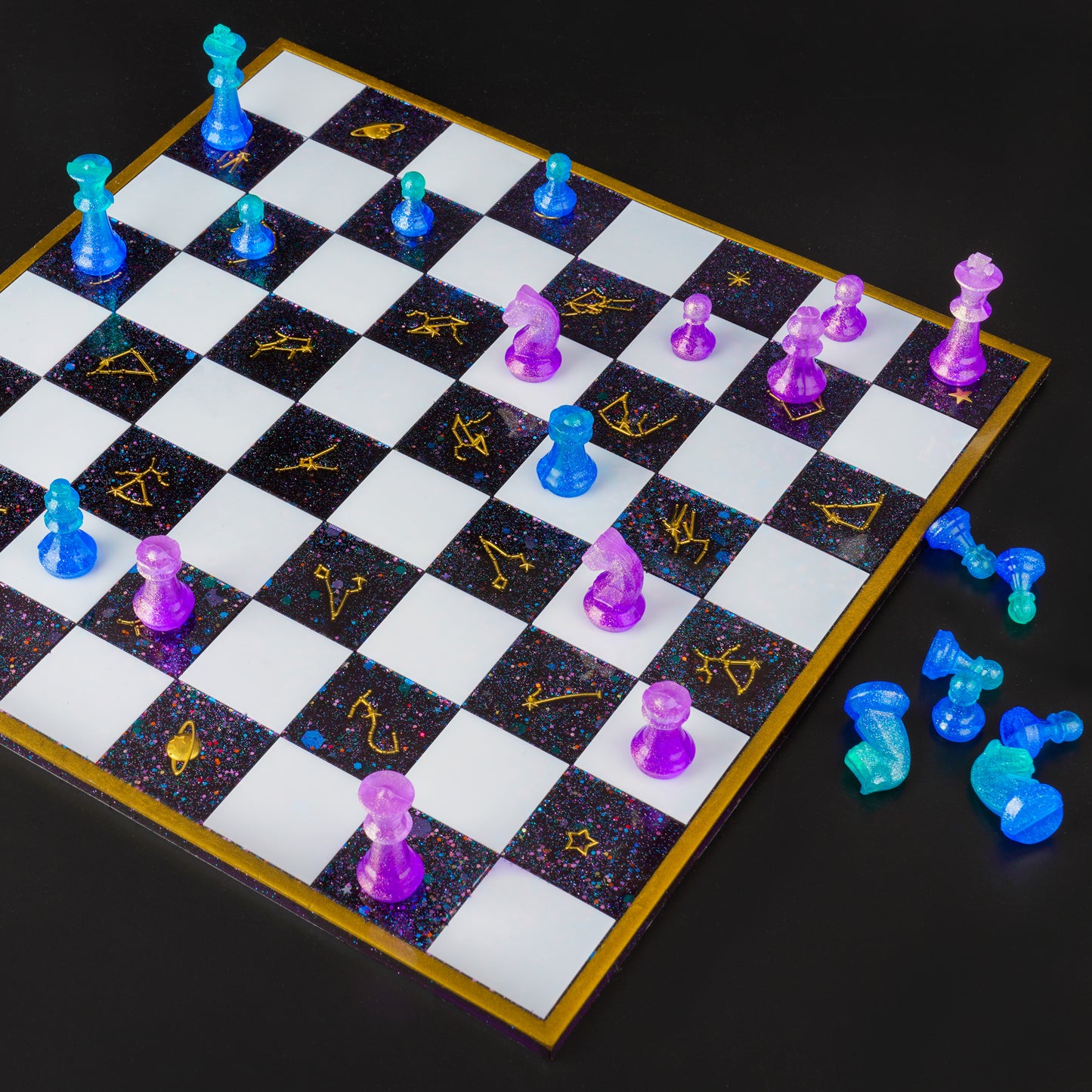 Chess Board Mold Resin Casting 12.4"x12.4" Soft Silicone 3D Art DIY Crafts