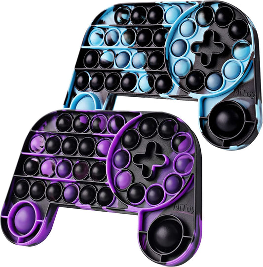 Large Bubble Game Controllers 2PCS Silicone Push Pop Fidget Sensory Toy Consoles