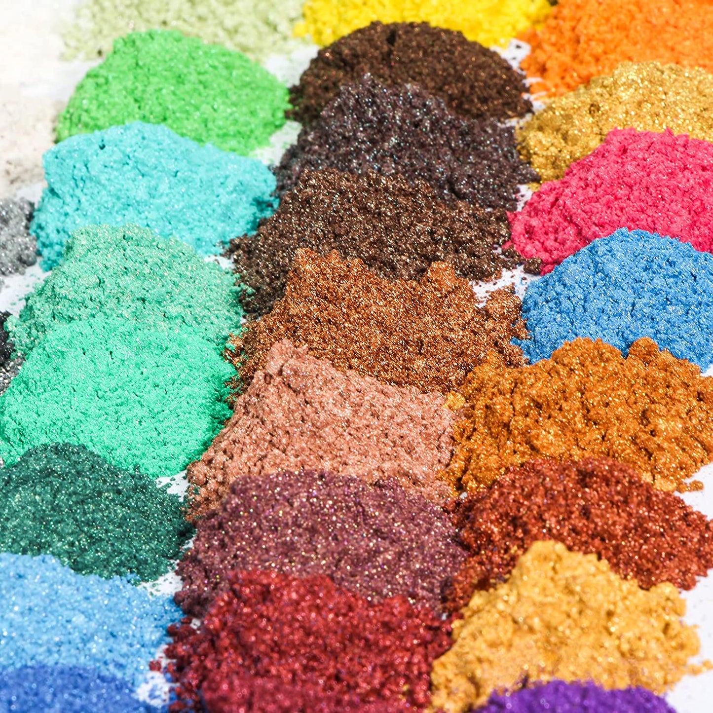 Mica Powder for Epoxy Resin 42 Colors 0.18oz/5g Jars Mica Glitter Powder Spoons