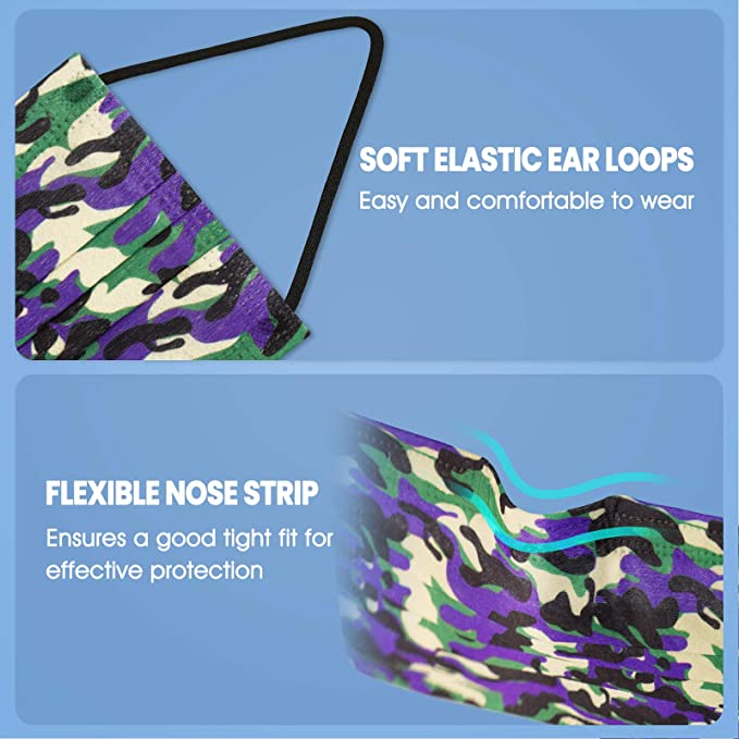 Kids 60PCS Camouflage Disposable 6 Colors Individually Sealed Dust Covering Camo