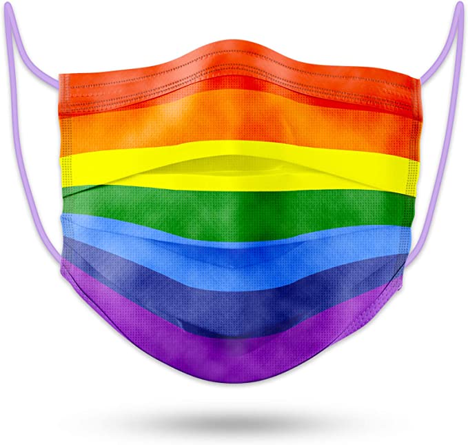 60PCS Disposable Adult Unisex Rainbow Colors Individually Packaged Light Soft