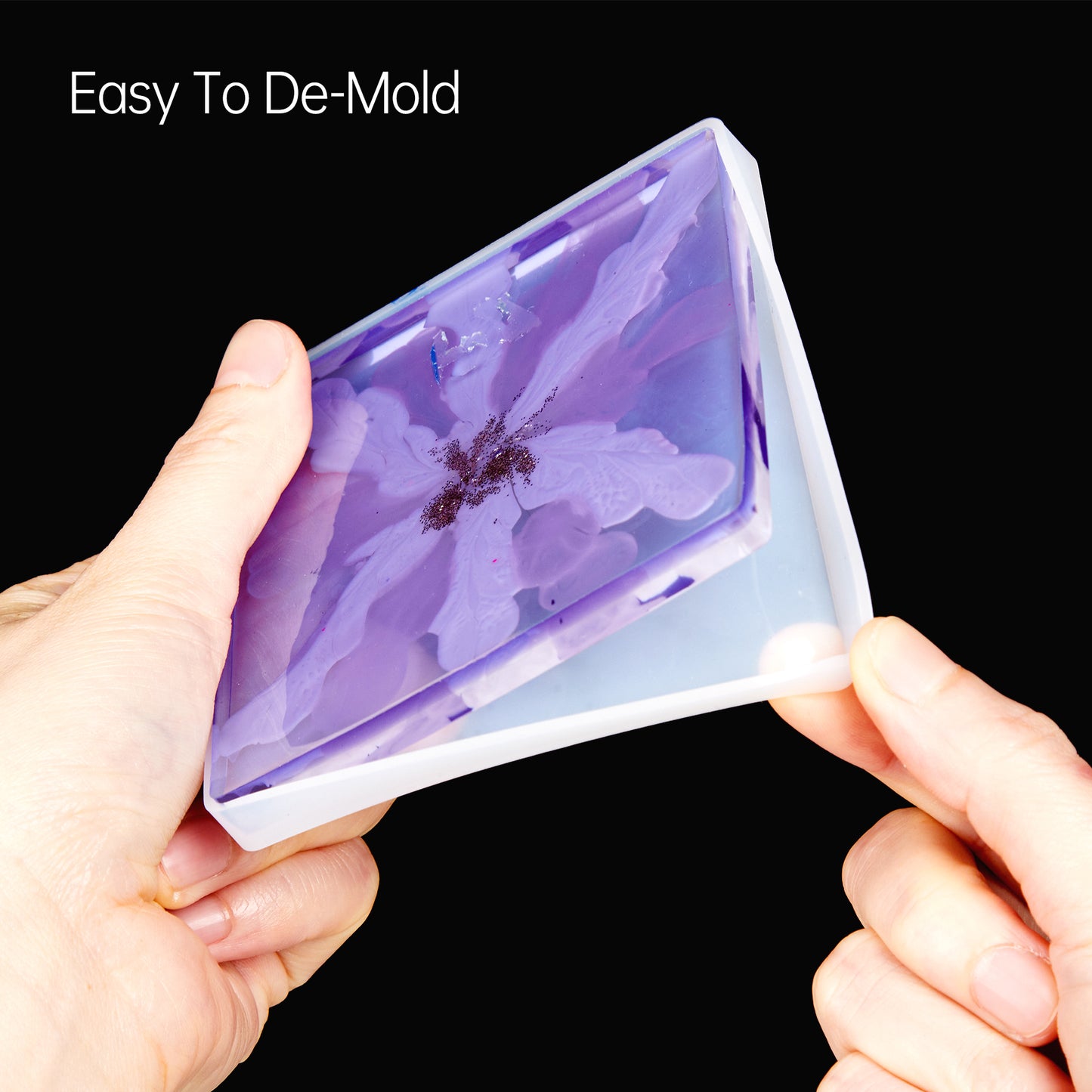DIY Epoxy Resin Casting Silicone Mold Kit 3PCS Rectangular Coaster Storage Box