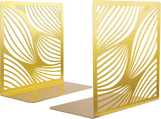 Bookends Decorative Book Ends Gold Bookends for Shelves Hold Books Heavy Duty
