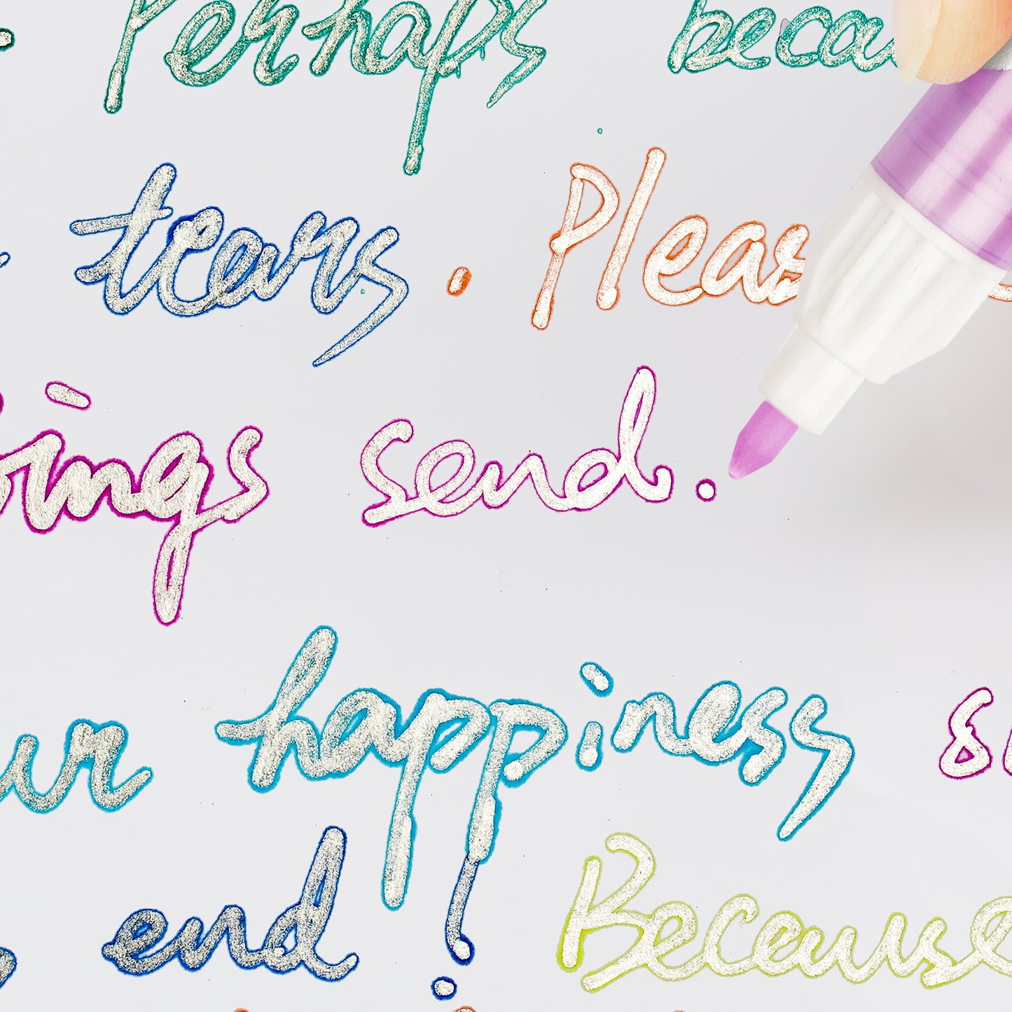 Super Squiggles Self-outline Marker Pens,Outline Metallic Pen Double Line Marker