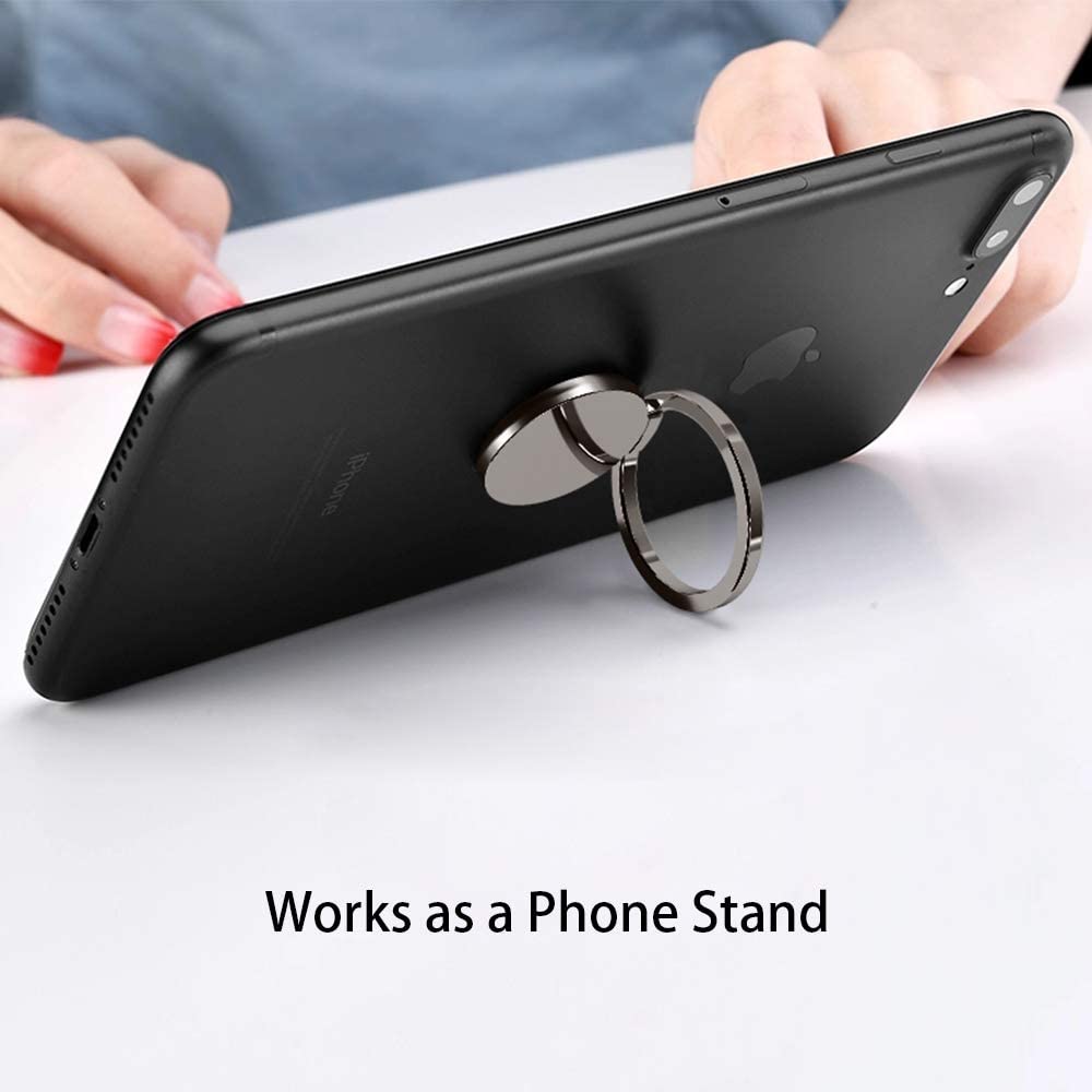 Ultra Slim Phone Ring Holder Thin Cell Phone Ring Stand Magnetic Car Mount Hook