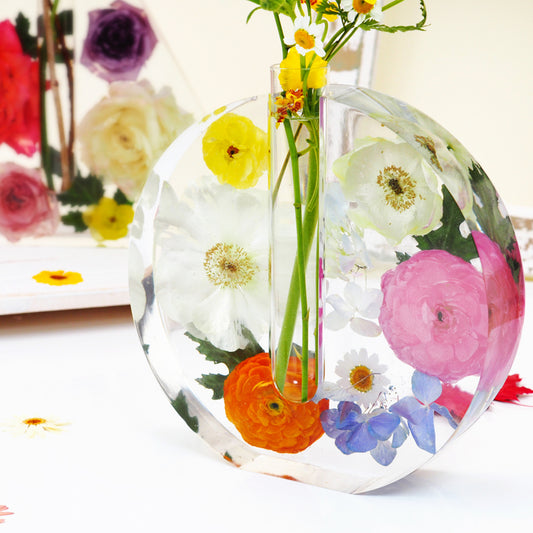 Vase Epoxy Resin Silicone Mold Kit with 5 Test Tubes, Plant Propagation Statio