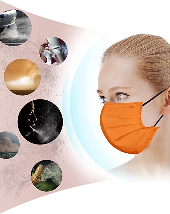 50PCS Adult Disposable Individually Wrapped Breathable Non-Woven 10 Solid Colors