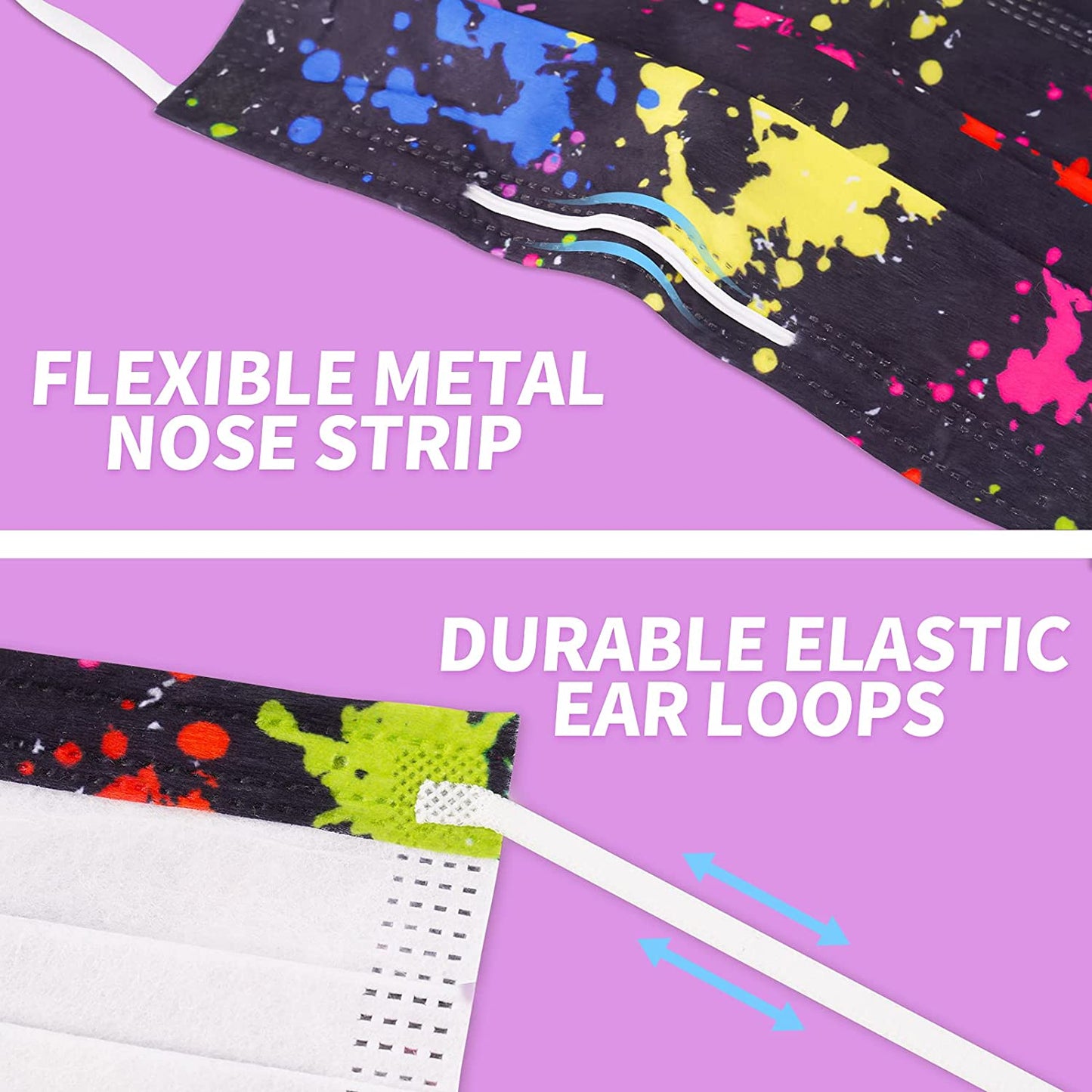 50-Pack Individually Wrapped Disposable Colorful Watercolor for Adults