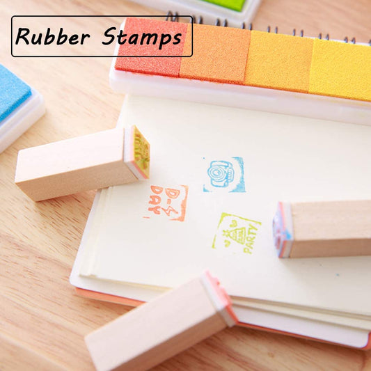 Aphlos Craft Ink Pad Stamps DIY Color, 36 Colors Rainbow Finger Ink Pad