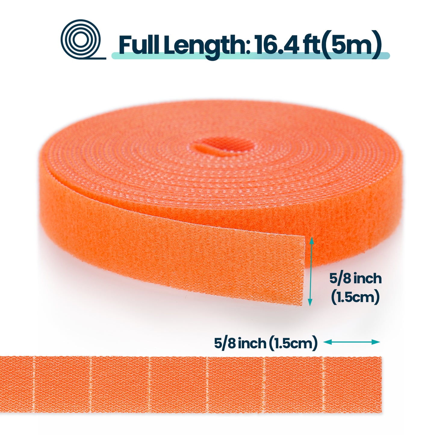 Easy Tear Self-Adhesive Nylon Cable Ties, 2 Rolls 0.59?”x16.4 FT Reusable Wire