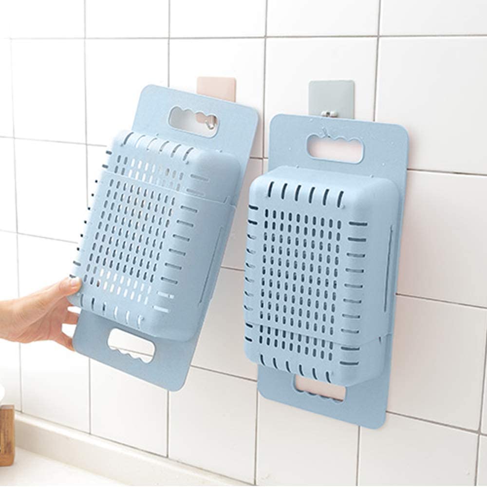 Sink Colander 3PC Multifunctional Extendable Over Sink Dish Drying Rack Strainer
