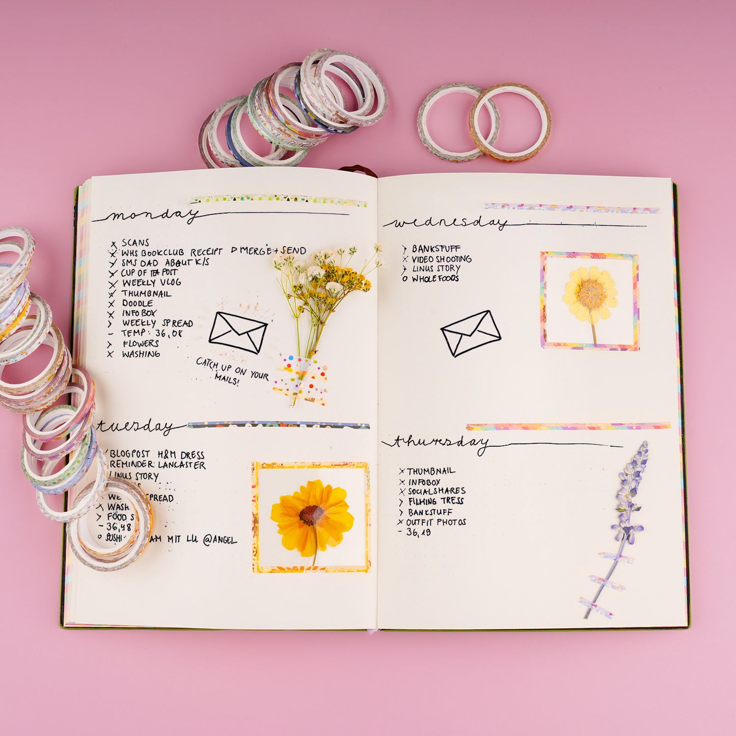 Washi Masking Tape Set 80g Random Patterns Bundle Slim Decorative Adhesive Tap