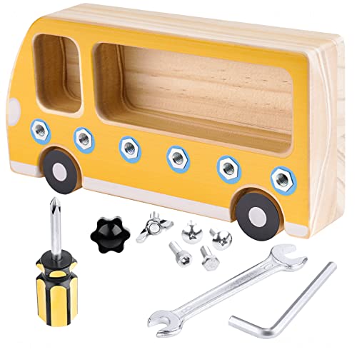 Montessori Wooden Screwdriver Board Sensory Toy for 3+ Year, STEM Activity