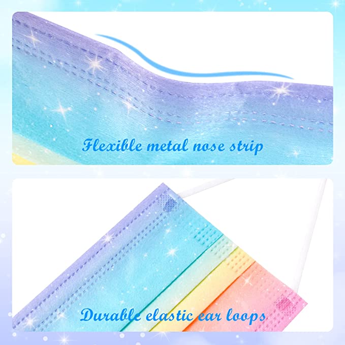 50PCS Disposable s Unisex for Adults 5 Galaxy Stars Mystery Gradien