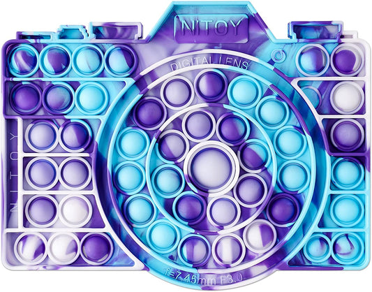 Giant Camera Push Pop Bubble Fidget Sensory Toy Silicone Game Board Large Size