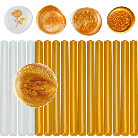 16-Pack Glue Gun Sealing Wax Sticks Flexible Resin Mailable Stamp Retro Vintag