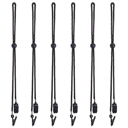 5PCS Extra Long Round Woven Nylon Adjustable Length Lanyards Holder Strap