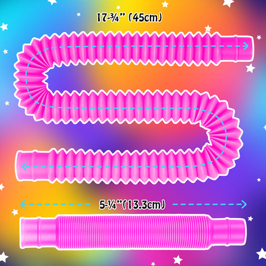 38PCS Mini Pop Tube Sensory Fidget Toy Multicolor 0.75"” Stretchable Popper