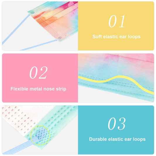 60PCS Disposable Fashion Watercolor Wash Art Painting Print 4 Themes Multi-Colo