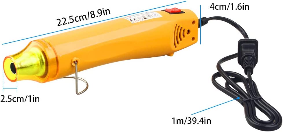 Power Adjustable Heat Gun Up to 660F Handheld Electric Hot Air 350W Portable