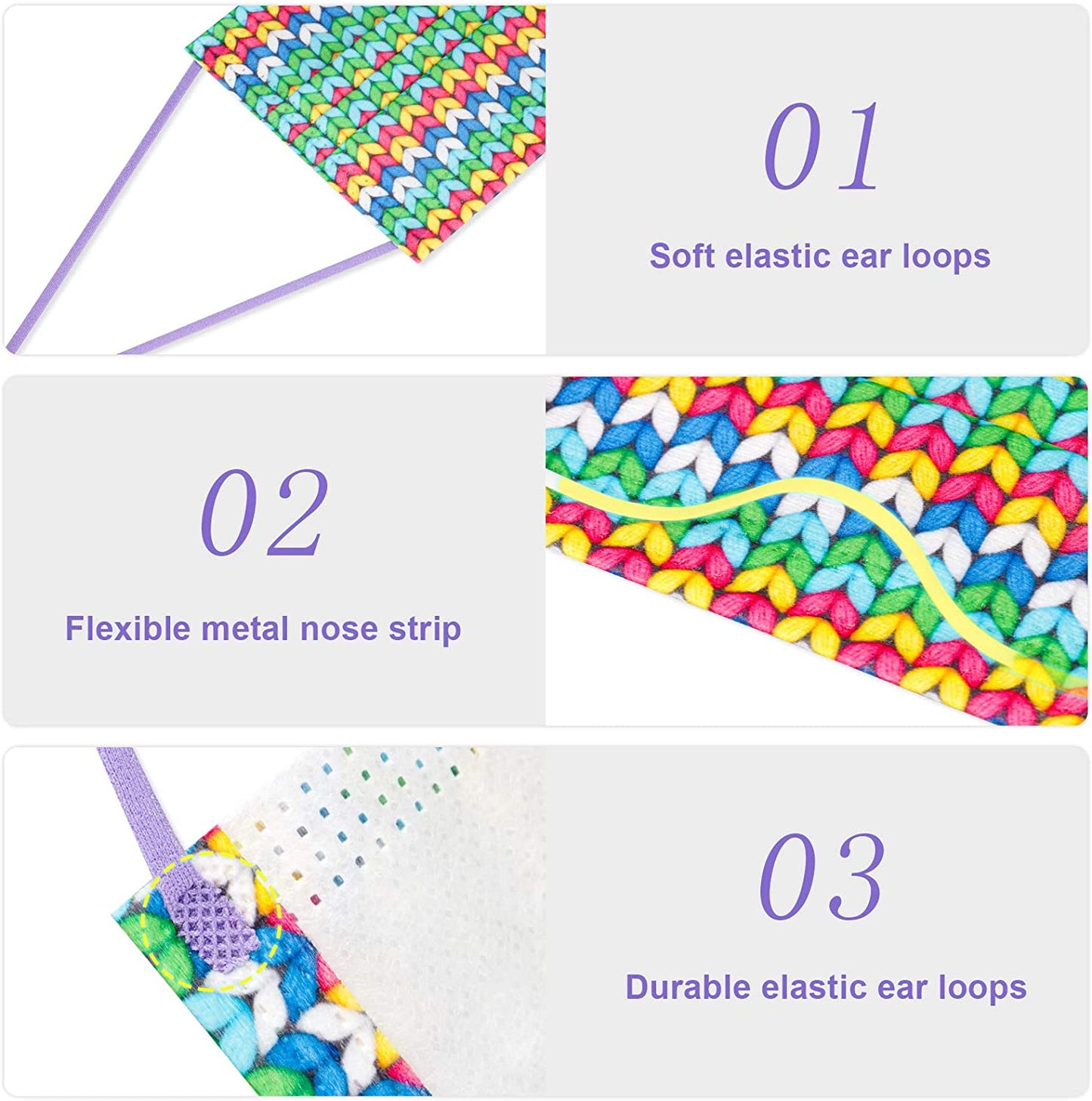Kids 60 Disposable Fashion Individually Sealed Covering Knitted Sweater Patterns