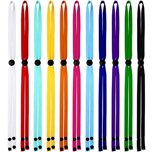 11 Colors Soft Cotton Adjustable Length Lanyards Safe Snap Button Holder Straps