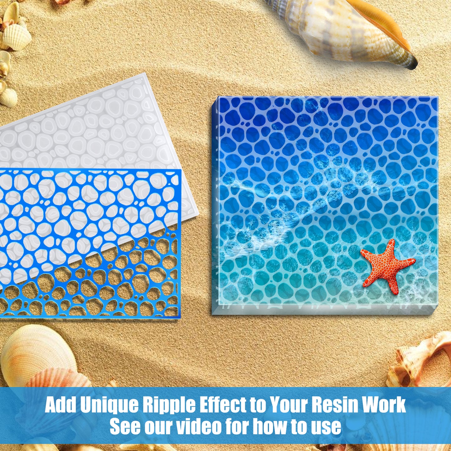 Water Ripple Effect for Resin Molds, DIY Silicone Epoxy Casting Thin Flexible