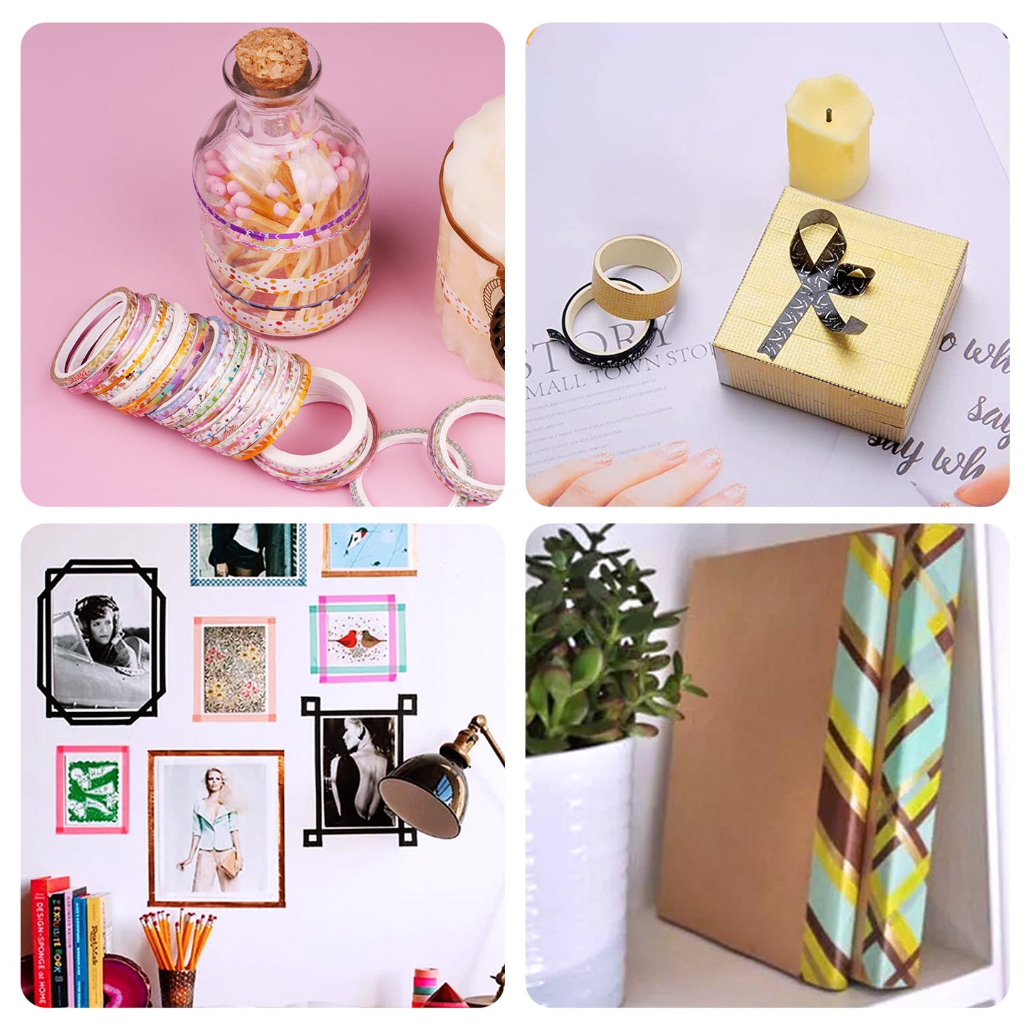 Washi Masking Tape Set 80g Random Patterns Bundle Slim Decorative Adhesive Tap