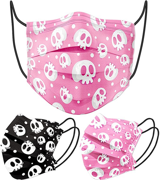 Kids' 50PCS Cartoon Skulls Print Disposable Individually Wrapped Adorable Design