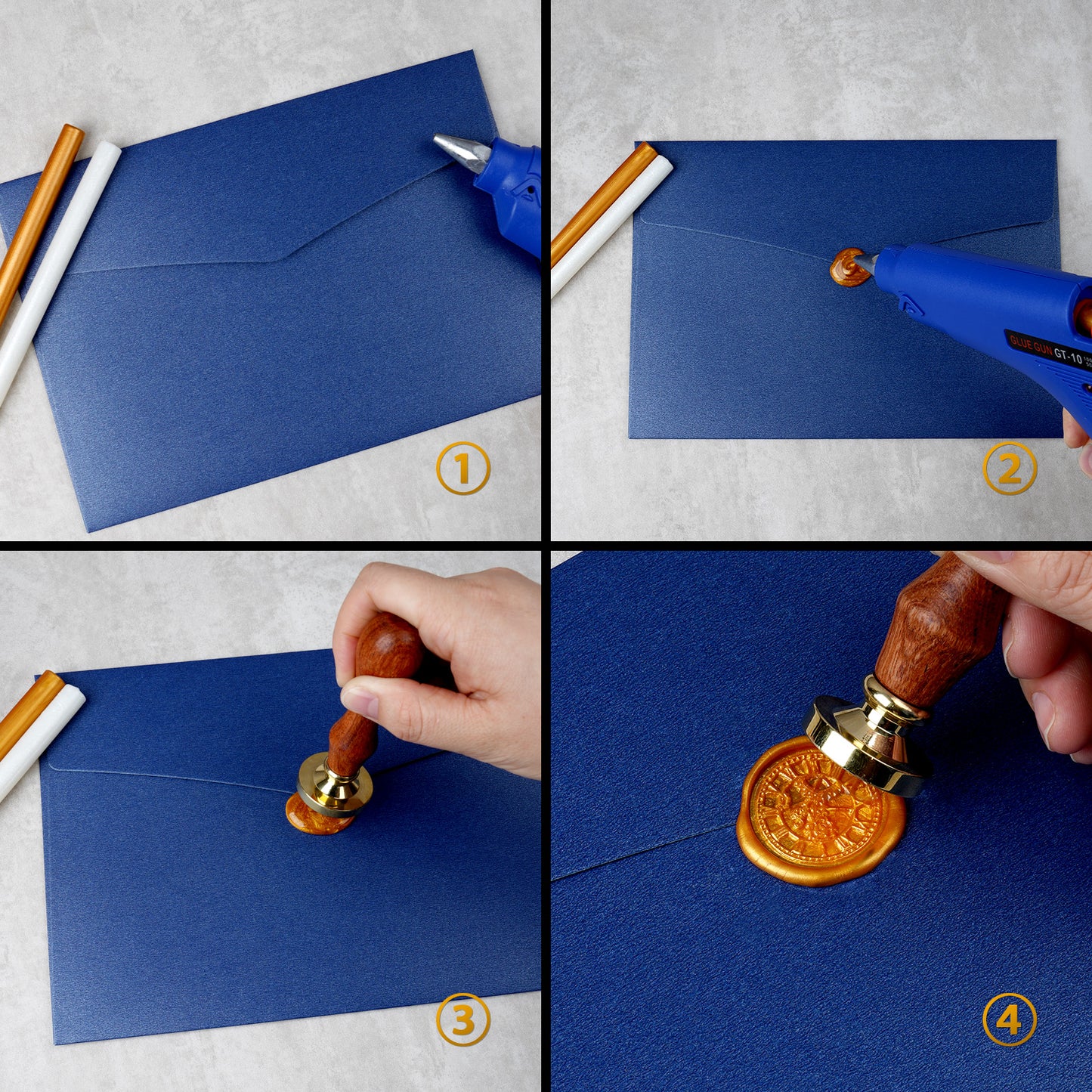 16-Pack Glue Gun Sealing Wax Sticks Flexible Resin Mailable Stamp Retro Vintag