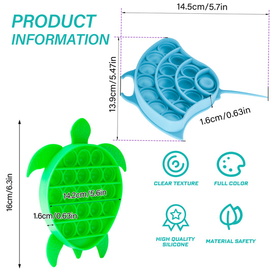 Fidget Pack 2PCS Push Pop Bubble Fidget Sensory Toy Set, Fidget Toys for Speci