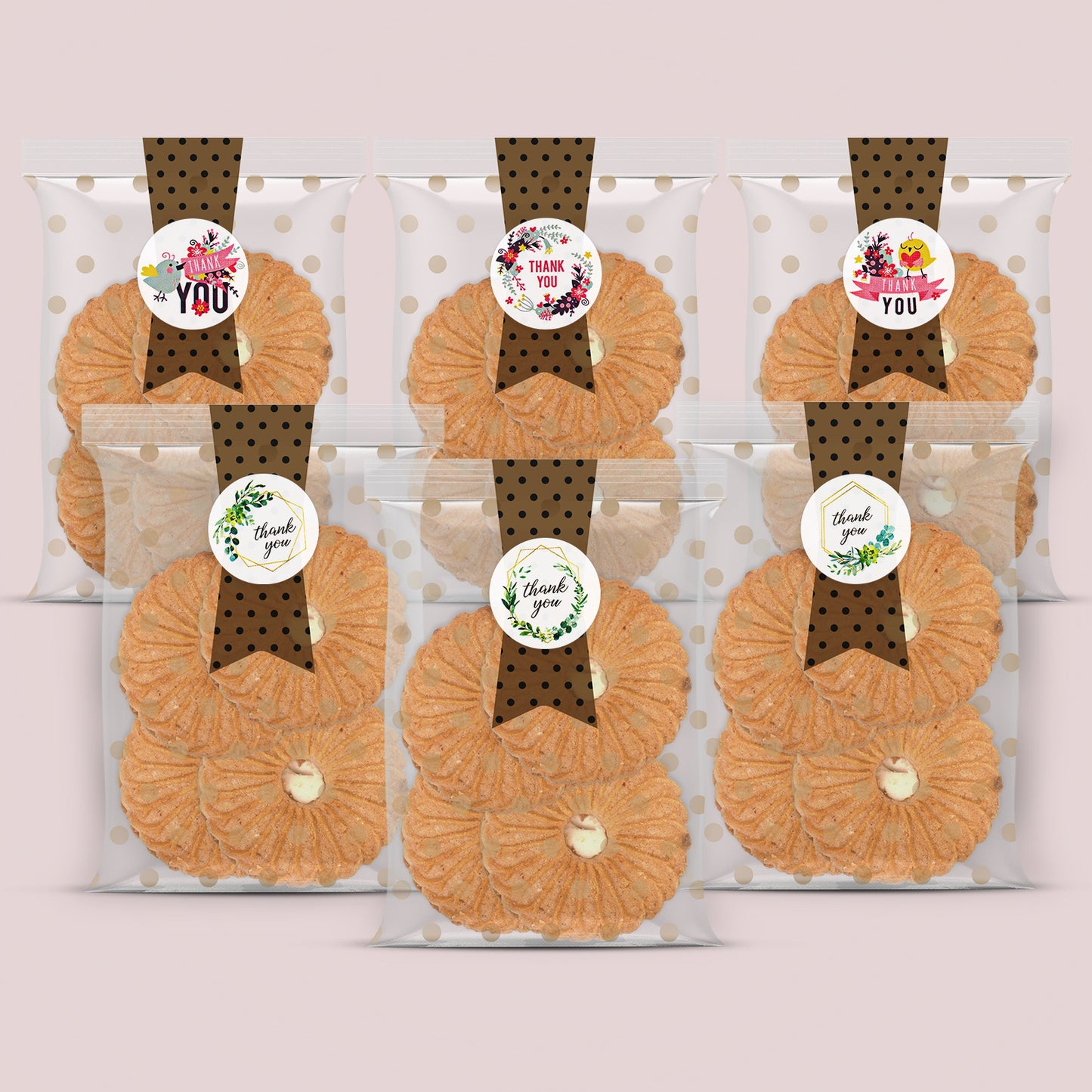 Thank You Stickers 1 Inch Round Self-Adhesive 1000 Labels 2 Rolls 4 Boho Green