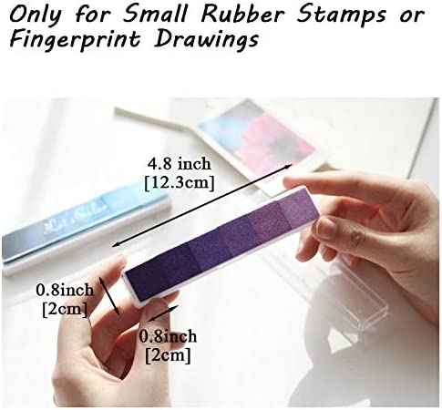 Aphlos Craft Ink Pad Stamps DIY Color, 36 Colors Rainbow Finger Ink Pad