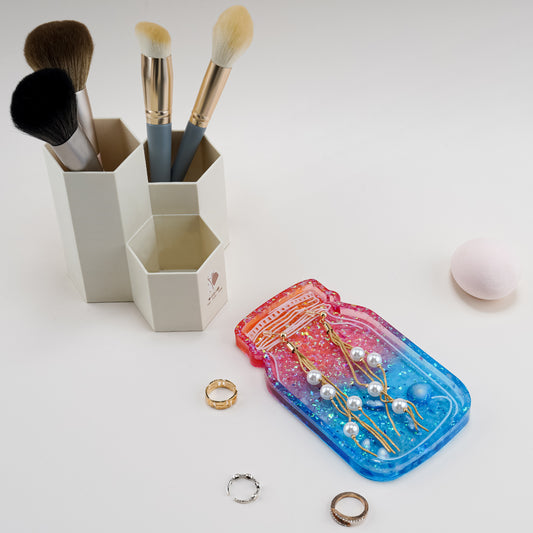 Bottle Shape 6.2?” Rolling Tray Coaster Epoxy Resin Casting Silicone Mold Kit