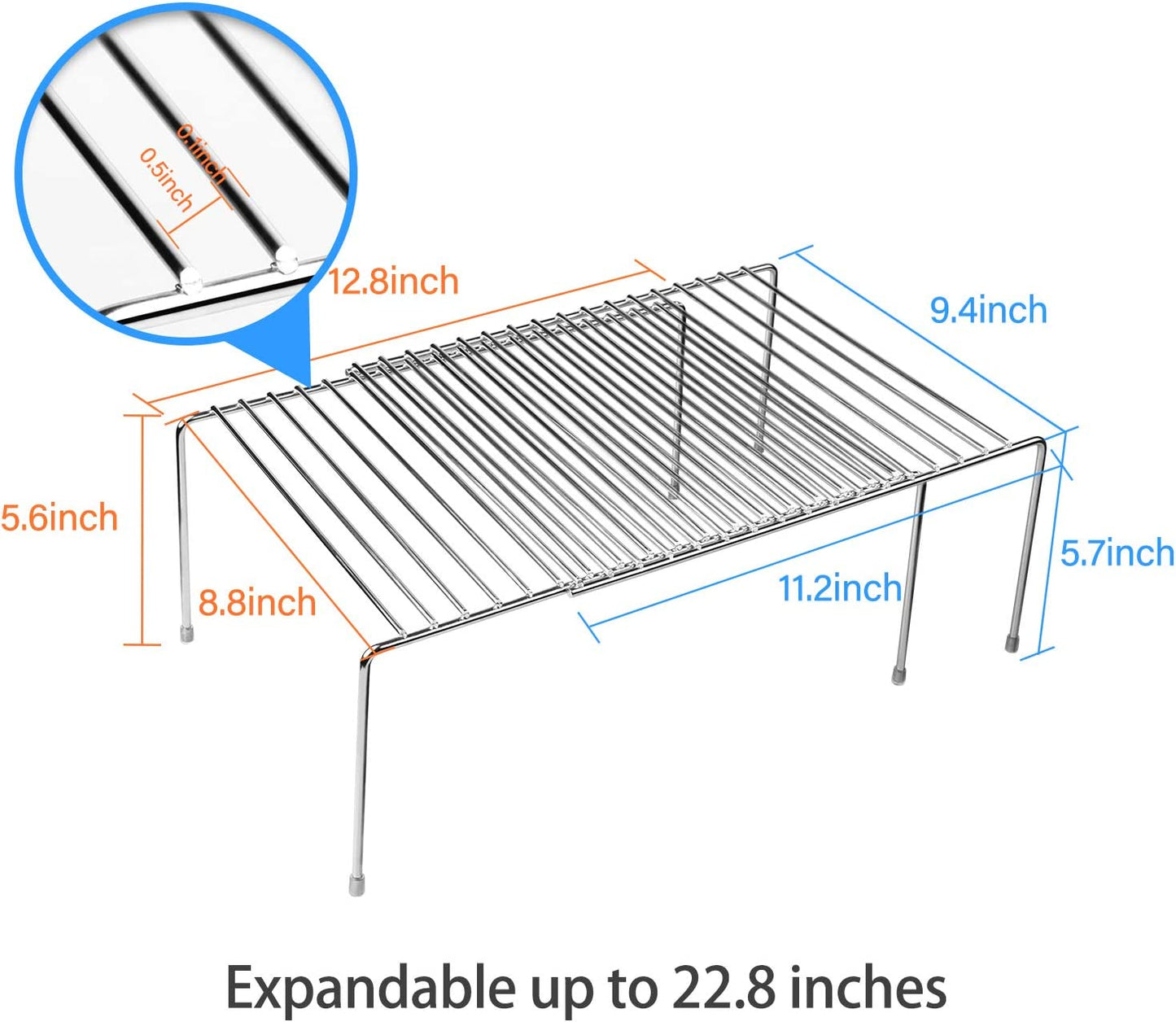 Stainless Steel Expandable Kitchen Storage Organizer Spice Rack Cabinet Organize