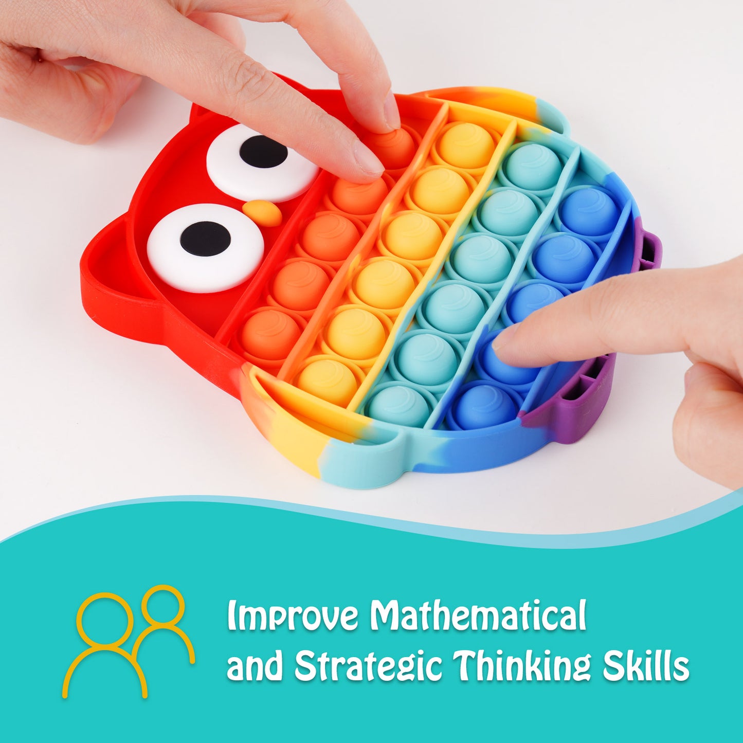 Fidget Pack 2-Pack Push Pop Bubble Fidget Sensory Toy, Fidget Toys for Stress