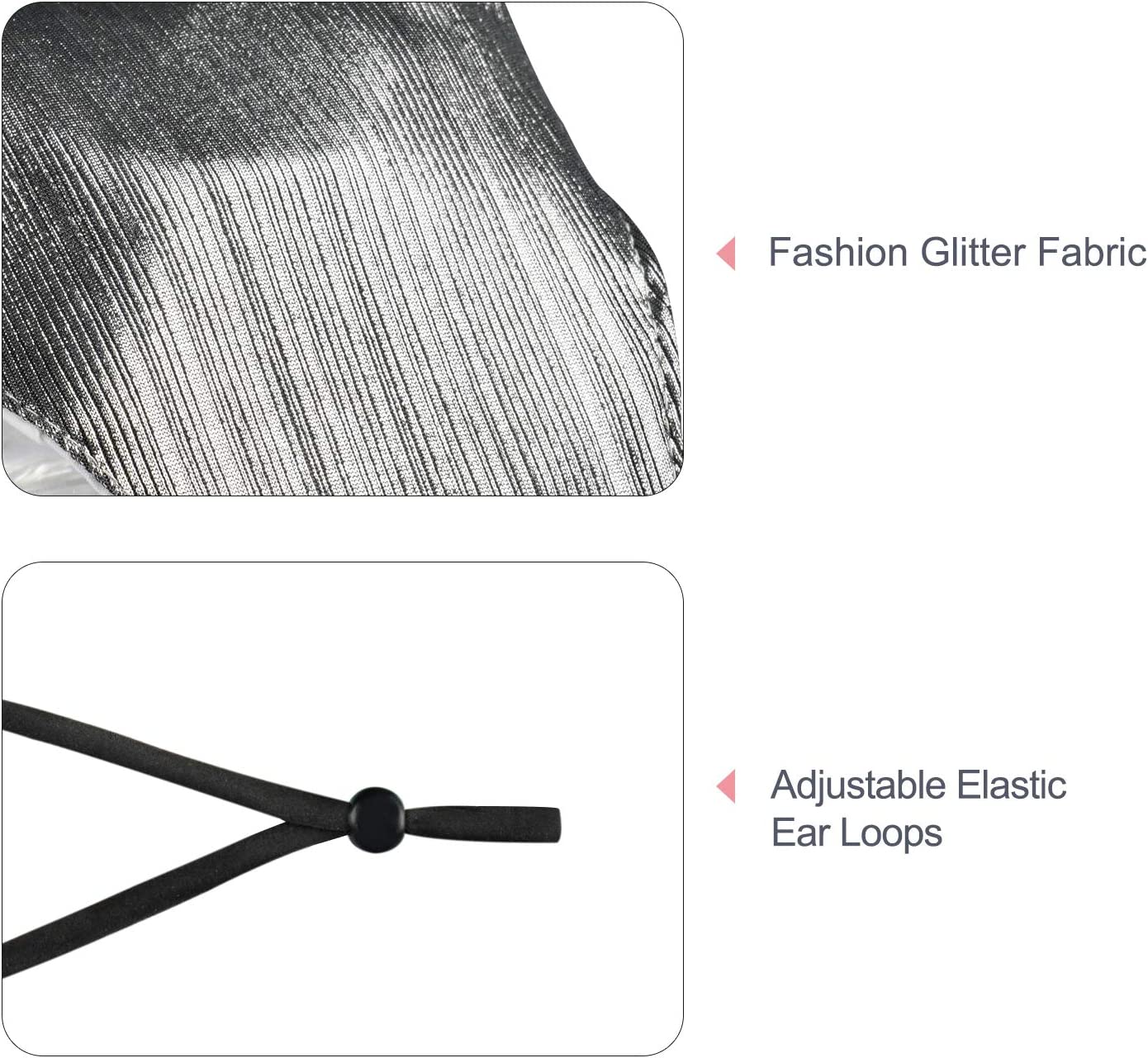 (2 Masks+20 PM2.5 Filters) 2PCS Shiny Brushed Finish Protective Fashion Face M