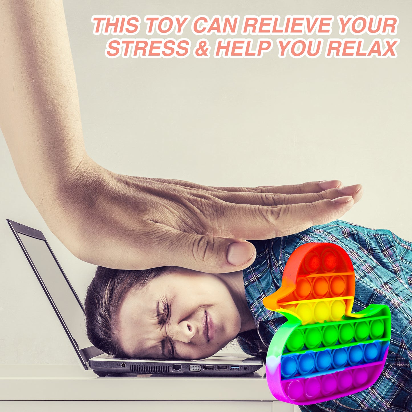 Fidget Pack 2PCS Push Pop Bubble Fidget Sensory Toy Set for Special Needs Stre