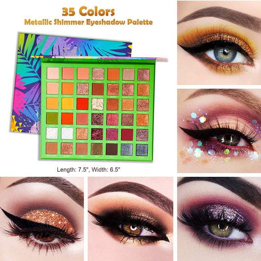 Aphlos 42 Shades Eyeshadow Palette Colorful Rainforest