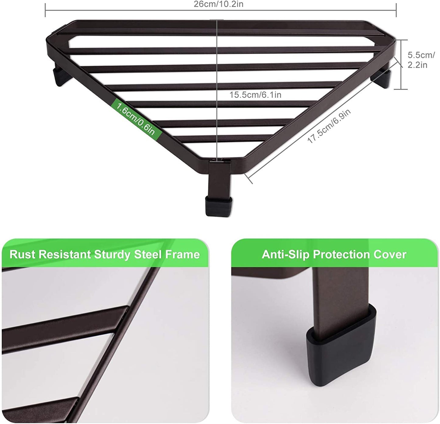 Metal Triangle Trivet Heavy Duty Heat-Resistant Carbon Steel Dining Protector