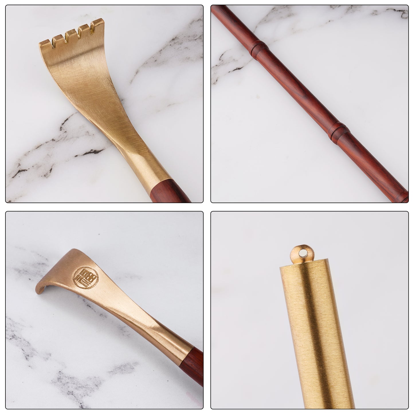 Claw Back Scratcher 18.3" Long Natural Wood Traditional Body Relaxation Massager