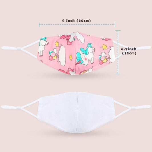 Kids Protective Reusable Washable 3-Pack Unicorn Unisex Skin-Friendly Breathable