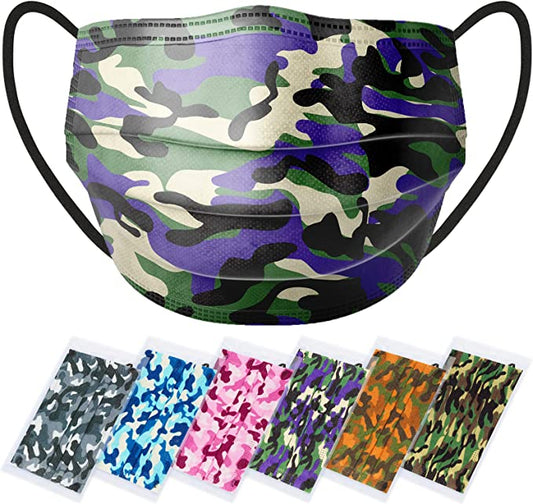 Kids 60PCS Camouflage Disposable 6 Colors Individually Sealed Dust Covering Camo