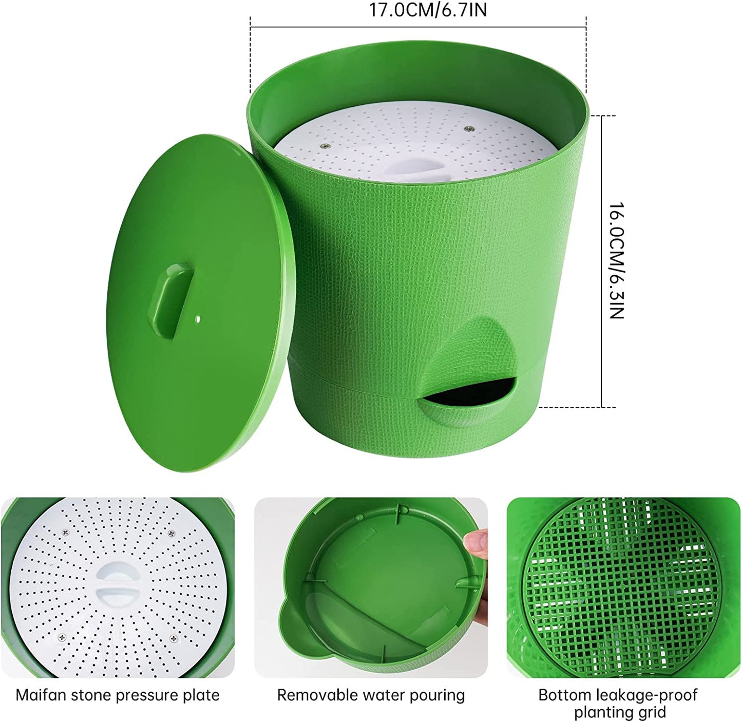 Seed Sprouter Pot Lid Bean Germination Tray Water Strainer Multipurpose Portable