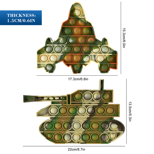 2-Pack Push Pop Bubble Fidget Sensory Toys, Fidget Toys for Stress Anxiety Rel