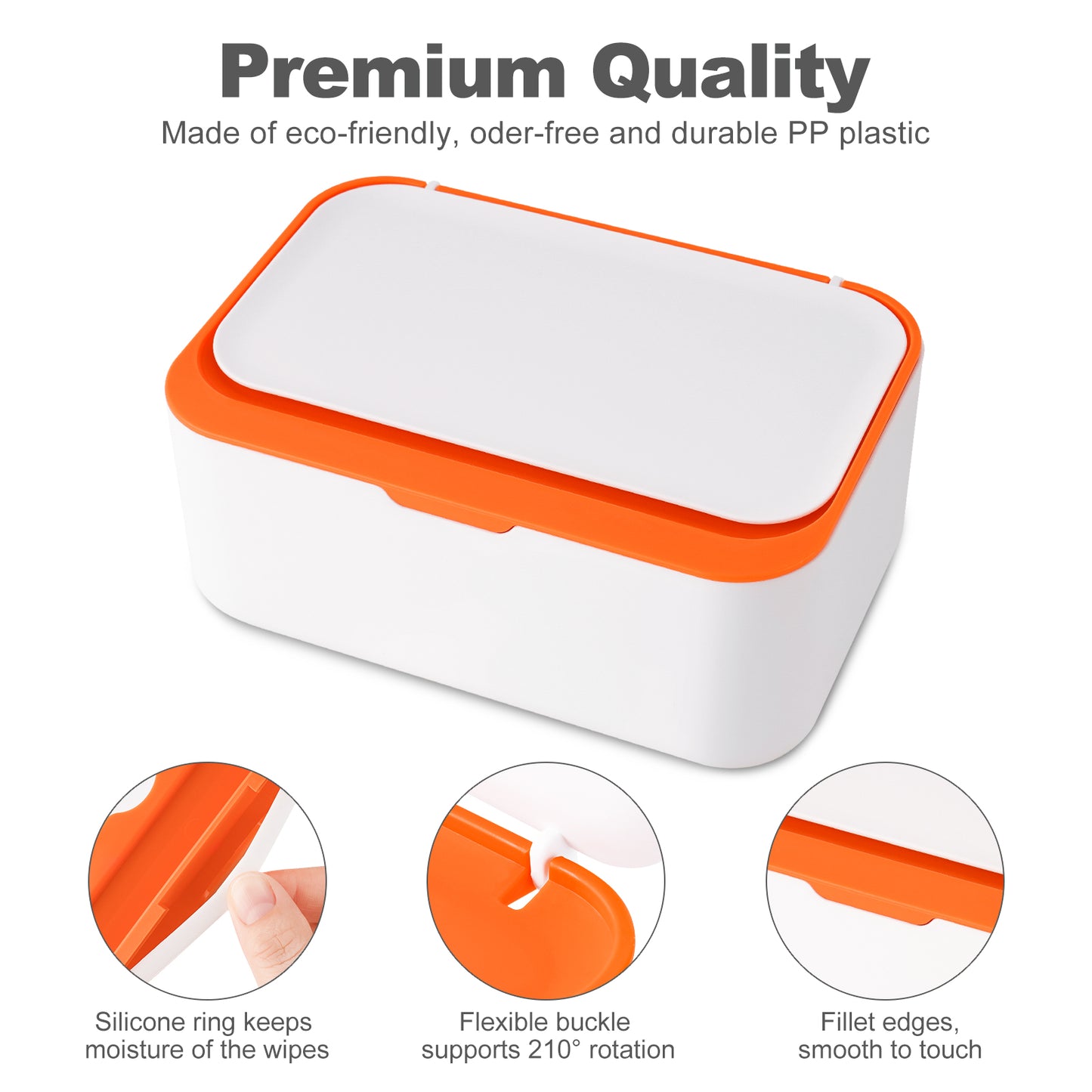 Sealed Wet Wipe Dispenser with Lid, Large Capacity Baby Wipe Storage Box Multi