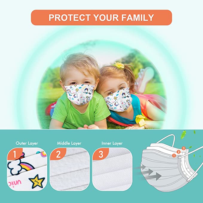 Kids 80PC Disposable Individually Packaged Cartoon Patterns