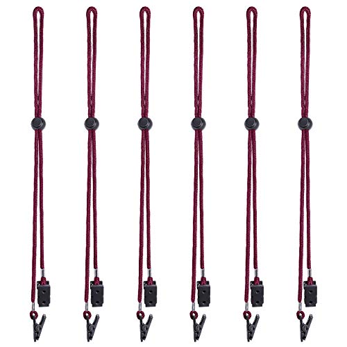5PCS Extra Long Round Woven Nylon Adjustable Length Lanyards Holder Strap