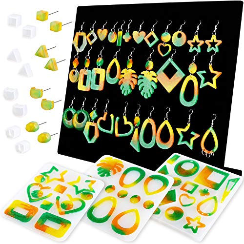 DIY Epoxy Resin Casting Soft Silicone Molds Stud Earrings Bohemian Style Simpl